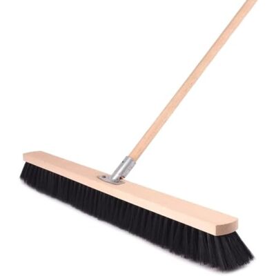 Bauster ® Robuuste bezem, 800 mm, met steel van 120 cm, straatbezem, industriële bezem, tuinbezem, voor wegen en trottoirs, binnenbezem Bauster ® Robuuste bezem, 800 mm, met steel van 120 cm, straatbezem, industriële bezem, tuinbezem, voor wegen en trottoirs, binnenbezem