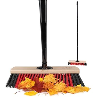 Hausfelder Straatbezem van 40 cm breed met staal extra lang en stabiel tuinbezem, bezem met steel voor buiten Hausfelder Straatbezem van 40 cm breed met staal extra lang en stabiel tuinbezem, bezem met steel voor buiten
