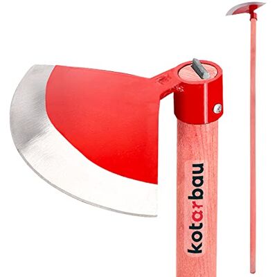KOTARBAU Tuinheg, halfrond, 180 mm x 90 mm, met steel, 119 cm, tuingereedschap voor transplantatie, onkruid, tuinverzorging KOTARBAU Tuinheg, halfrond, 180 mm x 90 mm, met steel, 119 cm, tuingereedschap voor transplantatie, onkruid, tuinverzorging