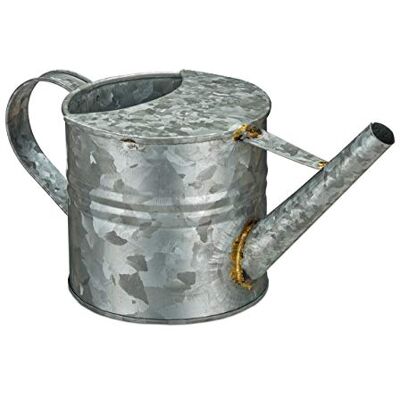 Relaxdays Gieter voor kamerplanten, 1,3 liter, decoratieve gieter gedroogde bloemen, vintage, verzinkt metaal, zilver Relaxdays Gieter voor kamerplanten, 1,3 liter, decoratieve gieter gedroogde bloemen, vintage, verzinkt metaal, zilver