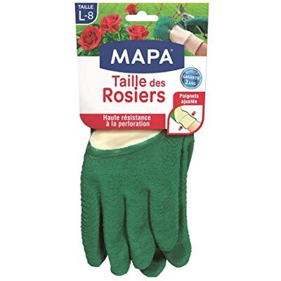 MAPA Professional MAPA Rozenmaat – tuinhandschoenen van latex met textiel van 100% katoen – anti-perforatie – ideaal voor het snoeien van stekels – 1 paar – maat L, groen MAPA Professional MAPA Rozenmaat – tuinhandschoenen van latex met textiel van 100% katoen – anti-perforatie – ideaal voor het snoeien van stekels – 1 paar – maat L, groen