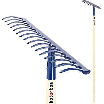 KOTARBAU ® Bladratel tuinratel staal 36 cm marineblauw met houten handvat 136 cm 14 tanden gazonbezem, Donkerblauw, Hark met 16 tanden KOTARBAU ® Bladratel tuinratel staal 36 cm marineblauw met houten handvat 136 cm 14 tanden gazonbezem, Donkerblauw, Hark met 16 tanden