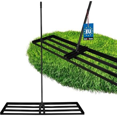 KOTARBAU ® Nivelleringsratel – gazonnivellering – staal – 120 x 30 cm – zwart – hark met handvat – 180 cm – tuingereedschap – tuinaccessoires – robuust KOTARBAU ® Nivelleringsratel – gazonnivellering – staal – 120 x 30 cm – zwart – hark met handvat – 180 cm – tuingereedschap – tuinaccessoires – robuust