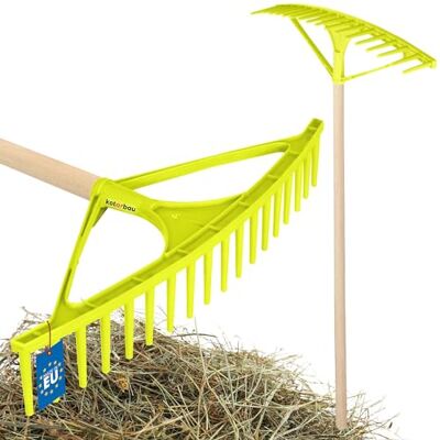KOTARBAU ® Tuinratel bladratel kunststof 64 cm celadongroen 18 tanden met handvat tuingereedschap licht grasopvang gazon afval takken KOTARBAU ® Tuinratel bladratel kunststof 64 cm celadongroen 18 tanden met handvat tuingereedschap licht grasopvang gazon afval takken