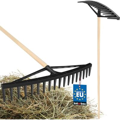 KOTARBAU ® Robuuste hark 610 mm 18 tanden met handvat kunststof bladhark zwart KOTARBAU ® Robuuste hark 610 mm 18 tanden met handvat kunststof bladhark zwart