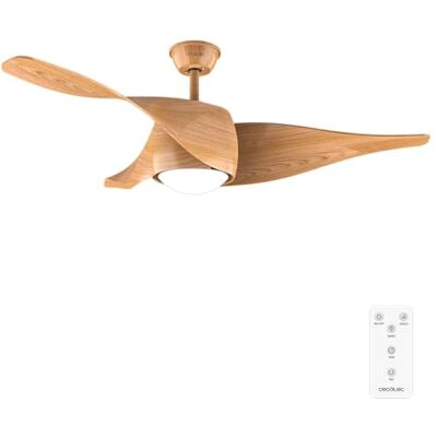 Cecotec EnergySilence Aero 5290 WhiteWood Plafondventilator met licht 40 W, diameter 132 cm, 3 bladen, led 18 W, timer 8 uur en 6 snelheden, zomer-/wintermodus, elegant design Cecotec EnergySilence Aero 5290 WhiteWood Plafondventilator met licht 40 W, diameter 132 cm, 3 bladen, led 18 W, timer 8 uur en 6 snelheden, zomer-/wintermodus, elegant design