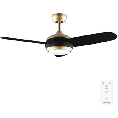 Cecotec Plafondventilator met licht EnergySilence Aero 4265 GoldBlack 65 W, diameter 106 cm, afstandsbediening, 18 W ledlamp en timer, 3 snelheden en 3 bladen, functioneel design Cecotec Plafondventilator met licht EnergySilence Aero 4265 GoldBlack 65 W, diameter 106 cm, afstandsbediening, 18 W ledlamp en timer, 3 snelheden en 3 bladen, functioneel design