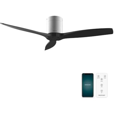 Cecotec Plafondventilator met licht EnergySilence Aero 5500 Aqua IronBlack Connected 40 W, diameter 132 cm, wifi, IP44-bescherming en timer, 6 snelheden en 3 bladen, zomer/winter Cecotec Plafondventilator met licht EnergySilence Aero 5500 Aqua IronBlack Connected 40 W, diameter 132 cm, wifi, IP44-bescherming en timer, 6 snelheden en 3 bladen, zomer/winter