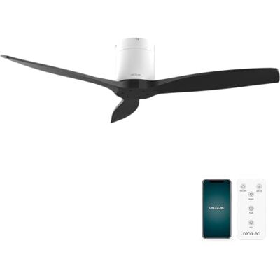 Cecotec Plafondventilator met licht EnergySilence Aero 5500 Aqua White & Black Connected 40 W, diameter 132 cm, wifi, IP44-bescherming en timer, 6 snelheden en 3 bladen, zomer/winter Cecotec Plafondventilator met licht EnergySilence Aero 5500 Aqua White & Black Connected 40 W, diameter 132 cm, wifi, IP44-bescherming en timer, 6 snelheden en 3 bladen, zomer/winter