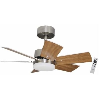 Bastilipo ARENAL DC, plafondventilator met DC-motor, afstandsbediening, 75 cm, 6 bladen, licht eiken/donker eiken, 3 tinten ledlicht, chas Bastilipo ARENAL DC, plafondventilator met DC-motor, afstandsbediening, 75 cm, 6 bladen, licht eiken/donker eiken, 3 tinten ledlicht, chas