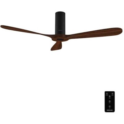 Cecotec EnergySilence 5400 Classic Black & DarkWood Plafondventilator met afstandsbediening, 132 cm, 40 W DC-motor, 3 bladen, 6 snelheden, timer tot 8 uur, winter/zomermodus Cecotec EnergySilence 5400 Classic Black & DarkWood Plafondventilator met afstandsbediening, 132 cm, 40 W DC-motor, 3 bladen, 6 snelheden, timer tot 8 uur, winter/zomermodus