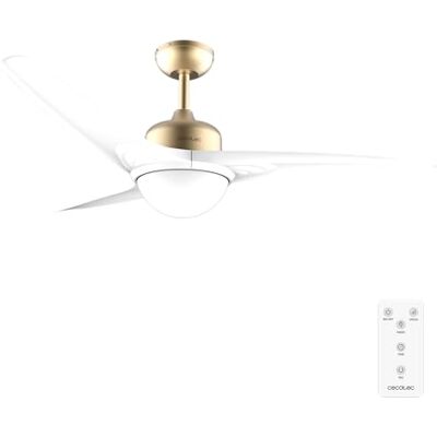 Cecotec Plafondventilator met licht EnergySilence Aero 560 GoldWhite 60 W, diameter 132 cm, led 18 W en afstandsbediening, 3 snelheden en 8 uur timer, 3 bladen, zomer/wintermodus Cecotec Plafondventilator met licht EnergySilence Aero 560 GoldWhite 60 W, diameter 132 cm, led 18 W en afstandsbediening, 3 snelheden en 8 uur timer, 3 bladen, zomer/wintermodus