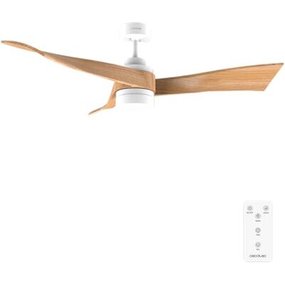 Cecotec Plafondventilator met licht EnergySilence Aero 5280 WhiteWood 40 W, diameter 132 cm, led 18 W en afstandsbediening, 8 uur timer, 6 snelheden, zomer/winter Cecotec Plafondventilator met licht EnergySilence Aero 5280 WhiteWood 40 W, diameter 132 cm, led 18 W en afstandsbediening, 8 uur timer, 6 snelheden, zomer/winter