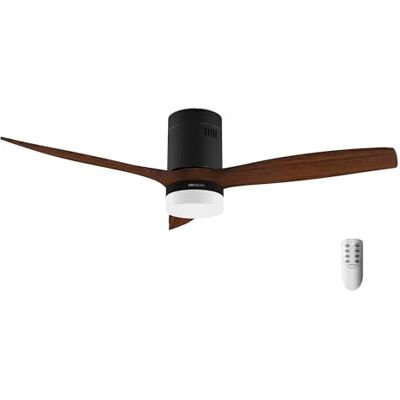 Cecotec Energysilence Aero 5600 Plafondventilator met ledlicht, zwart, 40 W, DC-motor, diameter 132 cm, 3 ledbladen, 18 W, timer, 6 snelheden, afstandsbediening, zomer-/winterfunctie Cecotec Energysilence Aero 5600 Plafondventilator met ledlicht, zwart, 40 W, DC-motor, diameter 132 cm, 3 ledbladen, 18 W, timer, 6 snelheden, afstandsbediening, zomer-/winterfunctie