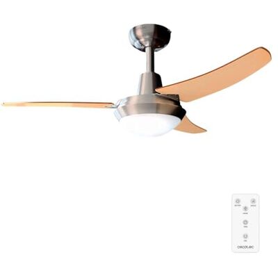 Cecotec EnergySilence Aero 480 Plafondventilator met afstandsbediening en licht, 65 W, diameter 106 cm, 3 omkeerbare vleugels, 3 snelheden, walnoot/beukenhout afwerking Cecotec EnergySilence Aero 480 Plafondventilator met afstandsbediening en licht, 65 W, diameter 106 cm, 3 omkeerbare vleugels, 3 snelheden, walnoot/beukenhout afwerking
