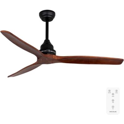 Cecotec EnergySilence Aero 580 Plafondventilator met afstandsbediening en timer, 70 W, energiebesparend, 3 vleugels, 132 cm diameter, koperen motor, 3 snelheden, walnoot Cecotec EnergySilence Aero 580 Plafondventilator met afstandsbediening en timer, 70 W, energiebesparend, 3 vleugels, 132 cm diameter, koperen motor, 3 snelheden, walnoot