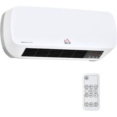 HOMCOM 2000 W ventilatorkachel PTC keramische verwarming 3 standen afstandsbediening inbegrepen wit zwart HOMCOM 2000 W ventilatorkachel PTC keramische verwarming 3 standen afstandsbediening inbegrepen wit zwart