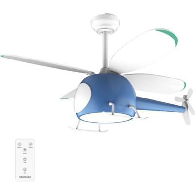 Cecotec EnergySilence Aero 4600 Helicopter Plafondventilator met licht 36 W, diameter 100 cm, 6 snelheden, 4 bladen, 32 W led en timer, zomer-/wintermodus Cecotec EnergySilence Aero 4600 Helicopter Plafondventilator met licht 36 W, diameter 100 cm, 6 snelheden, 4 bladen, 32 W led en timer, zomer-/wintermodus