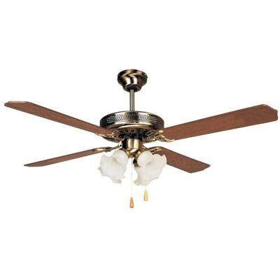 Orbegozo CT 10132 M Plafondventilator met lamp, 4 omkeerbare vleugels, 132 cm diameter, 60 W en 3 snelheden, hout Orbegozo CT 10132 M Plafondventilator met lamp, 4 omkeerbare vleugels, 132 cm diameter, 60 W en 3 snelheden, hout