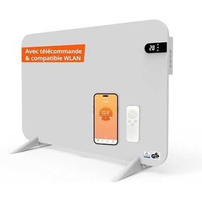 Könighaus Infraroodverwarming Dual Smart V2 450 W wit WLAN-app, afstandsbediening, staande en wandmontage, handdoekhouder, voeten, bevestiging Könighaus Infraroodverwarming Dual Smart V2 450 W wit WLAN-app, afstandsbediening, staande en wandmontage, handdoekhouder, voeten, bevestiging