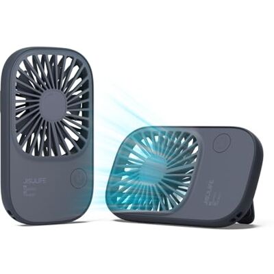 JISULIFE Draagbare mini-ventilator met 3 snelheden, ultradun, oplaadbaar via USB, voor meisjes, kinderen, vrouwen, mannen, reizen, blauw JISULIFE Draagbare mini-ventilator met 3 snelheden, ultradun, oplaadbaar via USB, voor meisjes, kinderen, vrouwen, mannen, reizen, blauw