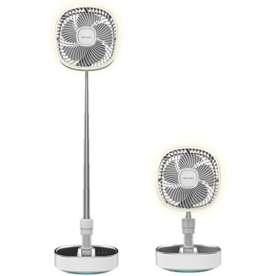 Cecotec EnergySilence 1000 FoldAir draagbare telescopische ventilator diameter 25 cm, opvouwbaar en verstelbaar, 8000 mAh batterij, touch-bediening, 3 snelheden en ledlicht Cecotec EnergySilence 1000 FoldAir draagbare telescopische ventilator diameter 25 cm, opvouwbaar en verstelbaar, 8000 mAh batterij, touch-bediening, 3 snelheden en ledlicht