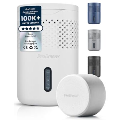 Pro Breeze Osmo Luchtontvochtiger, stil en herbruikbaar, tegen vocht, voor huis, slaapkamer, auto, badkamer, 700 g, zonder stroom Pro Breeze Osmo Luchtontvochtiger, stil en herbruikbaar, tegen vocht, voor huis, slaapkamer, auto, badkamer, 700 g, zonder stroom