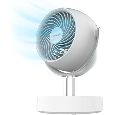 Cecotec EnergySilence 800 Cyclone Desk Draagbare tafelventilator 10 W, diameter 25 cm, 4000 mAh batterij, 5 snelheden, 60° oscillatie en kanteling verstelbaar tot 90º Cecotec EnergySilence 800 Cyclone Desk Draagbare tafelventilator 10 W, diameter 25 cm, 4000 mAh batterij, 5 snelheden, 60° oscillatie en kanteling verstelbaar tot 90º
