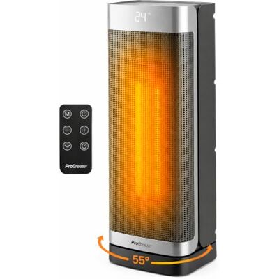 Pro Breeze ThermaCube Torenverwarming 2000 W met snelle verwarming, 55° oscillatie, afstandsbediening en touch-bediening, eco-thermostaat, instelbare temperatuur, 12-uurs timer, voor thuis, kantoor Pro Breeze ThermaCube Torenverwarming 2000 W met snelle verwarming, 55° oscillatie, afstandsbediening en touch-bediening, eco-thermostaat, instelbare temperatuur, 12-uurs timer, voor thuis, kantoor