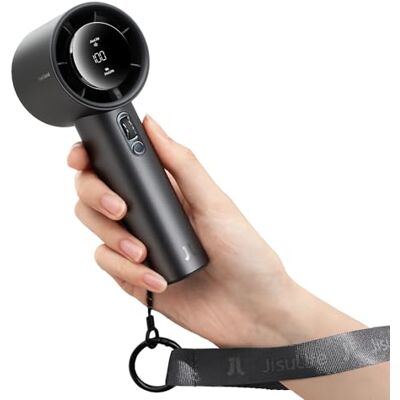 JISULIFE Pro1S zakventilator, luchtstroom: tot 40 uur looptijd, metalen behuizing, snelheidswiel 1-100, 5000mAh, draagbare reisventilator (grijs) JISULIFE Pro1S zakventilator, luchtstroom: tot 40 uur looptijd, metalen behuizing, snelheidswiel 1-100, 5000mAh, draagbare reisventilator (grijs)