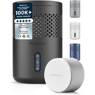 Pro Breeze Osmo Luchtontvochtiger, stil en herbruikbaar, tegen vocht, voor huis, slaapkamer, auto, badkamer, 700 g, zonder stroom Pro Breeze Osmo Luchtontvochtiger, stil en herbruikbaar, tegen vocht, voor huis, slaapkamer, auto, badkamer, 700 g, zonder stroom