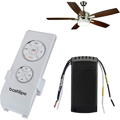 Bastilipo 5230-kit afstandsbediening set 4 frequenties 3 snelheden en uitschakelstand wandhouder compatibel met de meeste 5230 plafondventilatoren, wit Bastilipo 5230-kit afstandsbediening set 4 frequenties 3 snelheden en uitschakelstand wandhouder compatibel met de meeste 5230 plafondventilatoren, wit