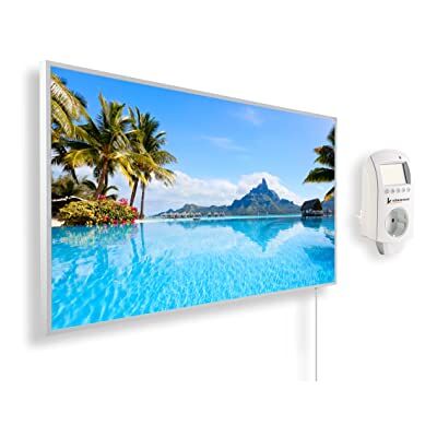 Könighaus Infraroodverwarming met foto 800 W + slimme thermostaat en -app, zuinige infrarood wandverwarming met motief, wit frame (01. het eiland Bora Bora) App, cadre blanc, motif : 01. Île de Bora Bora, TÜV SÜD, chauffage mural infrarouge Könighaus Infraroodverwarming met foto 800 W + slimme thermostaat en -app, zuinige infrarood wandverwarming met motief, wit frame (01. het eiland Bora Bora) App, cadre blanc, motif : 01. Île de Bora Bora, TÜV SÜD, chauffage mural infrarouge