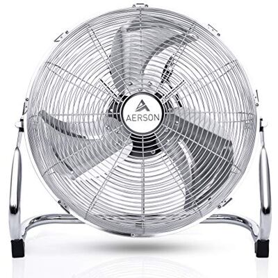 TRESKO AERSON vloerventilator 30-40 cm waaier met drie standen staande ventilator hoge luchts robuuste metalen uitvoering hellingshoek ca. 110 graden (50 cm) TRESKO AERSON vloerventilator 30-40 cm waaier met drie standen staande ventilator hoge luchts robuuste metalen uitvoering hellingshoek ca. 110 graden (50 cm)