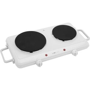 Clatronic Dubbele kookplaat DKP 3583, ideaal voor camping, keuken of kantoor, twee kookplaten groot 18 cm en klein 15 cm, traploos regelbare thermostaten, oververhittingsbeveiliging, wit Clatronic Dubbele kookplaat DKP 3583, ideaal voor camping, keuken of kantoor, twee kookplaten groot 18 cm en klein 15 cm, traploos regelbare thermostaten, oververhittingsbeveiliging, wit