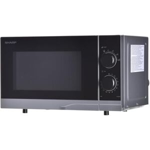 Sharp YC-PS201AE-S Magnetron, 700 W, 20 l, 6 standen, ontdooifunctie, eenvoudige reiniging, zilver/zwart Sharp YC-PS201AE-S Magnetron, 700 W, 20 l, 6 standen, ontdooifunctie, eenvoudige reiniging, zilver/zwart