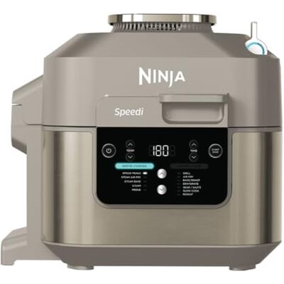 Ninja Speedi 10-in-1 snelkookpan Air Fryer luchtfriteuse en multikoker 5,7 l maaltijd voor 4 in 15 minuten stoom grill bakken braden meer steen goud ON500EUSTGD Ninja Speedi 10-in-1 snelkookpan Air Fryer luchtfriteuse en multikoker 5,7 l maaltijd voor 4 in 15 minuten stoom grill bakken braden meer steen goud ON500EUSTGD