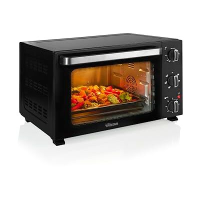 Tristar OV-3660 Convectieoven, 38 l, 1800 W, convectie met 6 niveaus, timer van 90 minuten, dubbele beglazing, kookplaat en grillrooster Tristar OV-3660 Convectieoven, 38 l, 1800 W, convectie met 6 niveaus, timer van 90 minuten, dubbele beglazing, kookplaat en grillrooster