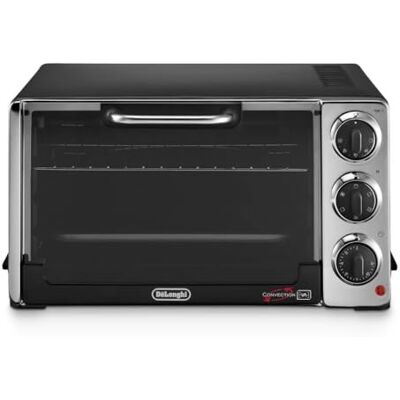 De'Longhi EO20792 Elektrische oven 20 liter met automatische uitschakeling, 7 kookfuncties, timer, inclusief braadspies met handgreep, dubbele glazen deur, regelbare thermostaat, 1300 W De'Longhi EO20792 Elektrische oven 20 liter met automatische uitschakeling, 7 kookfuncties, timer, inclusief braadspies met handgreep, dubbele glazen deur, regelbare thermostaat, 1300 W