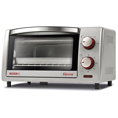 Girmi FE10 Elektrische oven, 800 W, 10 liter, roestvrijstalen grill, instelbare thermostaat, timer 60 minuten, inclusief accessoires, zilver Girmi FE10 Elektrische oven, 800 W, 10 liter, roestvrijstalen grill, instelbare thermostaat, timer 60 minuten, inclusief accessoires, zilver