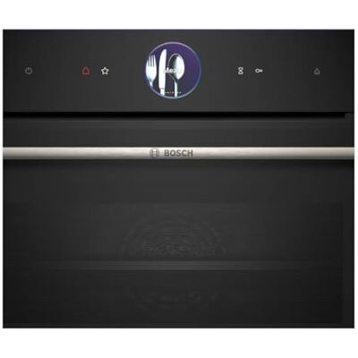 Bosch CSG7361B1 Serie 8 EEK: A+ ingebouwde compacte stoomoven, 60cm breed, 47 liter, Home Connect, 4D hetelucht, zwart Bosch CSG7361B1 Serie 8 EEK: A+ ingebouwde compacte stoomoven, 60cm breed, 47 liter, Home Connect, 4D hetelucht, zwart