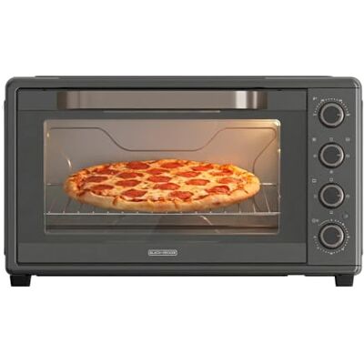 Black & Decker Elektrische oven BXOV6000E 2000 W 60 L 15 modi convectie 90 min timer Stay ON functie dubbele beglazing binnenlicht kruimellade draaispies Black & Decker Elektrische oven BXOV6000E 2000 W 60 L 15 modi convectie 90 min timer Stay ON functie dubbele beglazing binnenlicht kruimellade draaispies