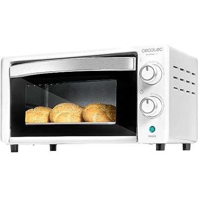 Cecotec Bake & Toast 1090 Tafeloven, wit, 10 l, 1000 W, timer 60 minuten, temperatuur instelbaar tot 230 °C, kookplaat, grill en tangen Cecotec Bake & Toast 1090 Tafeloven, wit, 10 l, 1000 W, timer 60 minuten, temperatuur instelbaar tot 230 °C, kookplaat, grill en tangen