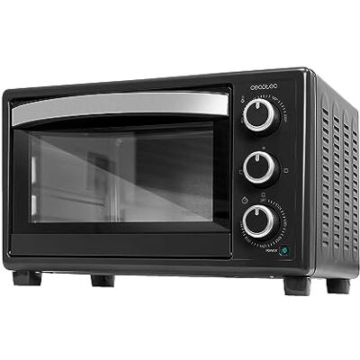 Cecotec Bake & Toast 2300 Tafeloven, zwart, 23 l, 1500 W, tot 230 °C, 3 warmtemodi: grill, basiswarmte en gecombineerd, dubbele beglazing, timer 60 minuten, opvangbak Cecotec Bake & Toast 2300 Tafeloven, zwart, 23 l, 1500 W, tot 230 °C, 3 warmtemodi: grill, basiswarmte en gecombineerd, dubbele beglazing, timer 60 minuten, opvangbak