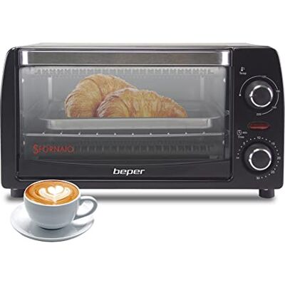 BEPER 90.882 Elektrische oven, kwartsweerstand, zwart, 1050 W BEPER 90.882 Elektrische oven, kwartsweerstand, zwart, 1050 W
