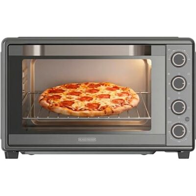 Black & Decker Elektrische oven BXOV4500E 2000 W 45 L 15 modi convectie 90 min timer Stay ON functie dubbele beglazing binnenlicht kruimellade draaispies Black & Decker Elektrische oven BXOV4500E 2000 W 45 L 15 modi convectie 90 min timer Stay ON functie dubbele beglazing binnenlicht kruimellade draaispies