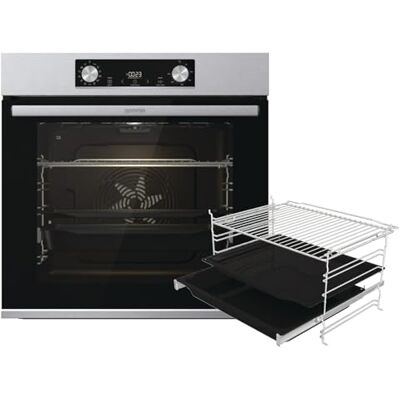Gorenje BPS6737E14X EEK: A+ inbouwkoven, nesthoogte 60 cm, 77 l, pyrolyse, PerfectGrill, ExtraSteam, AirFry, roestvrij staal, anti-vingerafdruk Gorenje BPS6737E14X EEK: A+ inbouwkoven, nesthoogte 60 cm, 77 l, pyrolyse, PerfectGrill, ExtraSteam, AirFry, roestvrij staal, anti-vingerafdruk