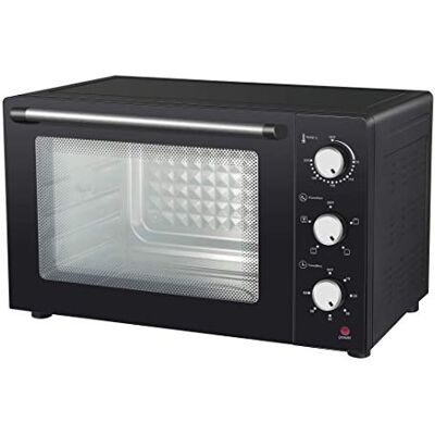 Melchioni Geventileerde elektrische oven 47 l met draaispies met dubbel veiligheidsglas en thermo-geïsoleerde buitenwanden Melchioni Geventileerde elektrische oven 47 l met draaispies met dubbel veiligheidsglas en thermo-geïsoleerde buitenwanden