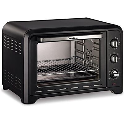 Moulinex Optimo OX484810 convectieoven 39 l, 6 kookmodi met thermostaat tot 240 graden en timer tot 120 minuten, kookplaat en omkeerbare roosters, compact design Moulinex Optimo OX484810 convectieoven 39 l, 6 kookmodi met thermostaat tot 240 graden en timer tot 120 minuten, kookplaat en omkeerbare roosters, compact design