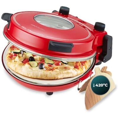 Cecotec Elektrische pizza-oven met display voor Fun Pizza&Co Mamma Mía Vista. 1200 W, timer 15 minuten, maximale temperatuur van 420 °C in 3 minuten, stenen plaat Cecotec Elektrische pizza-oven met display voor Fun Pizza&Co Mamma Mía Vista. 1200 W, timer 15 minuten, maximale temperatuur van 420 °C in 3 minuten, stenen plaat